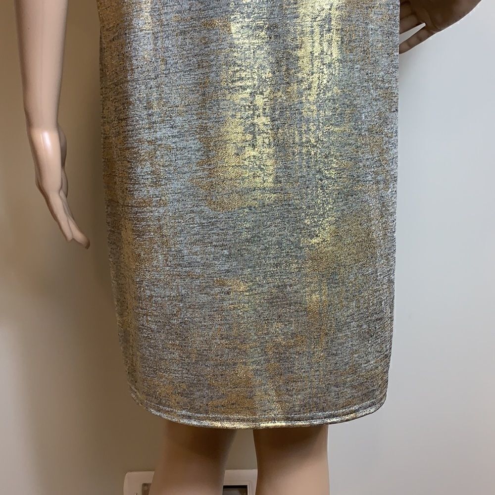 Boohoo mini dress Festival Christmas Gold party Cocktail size 8 - Picture 4 of 7